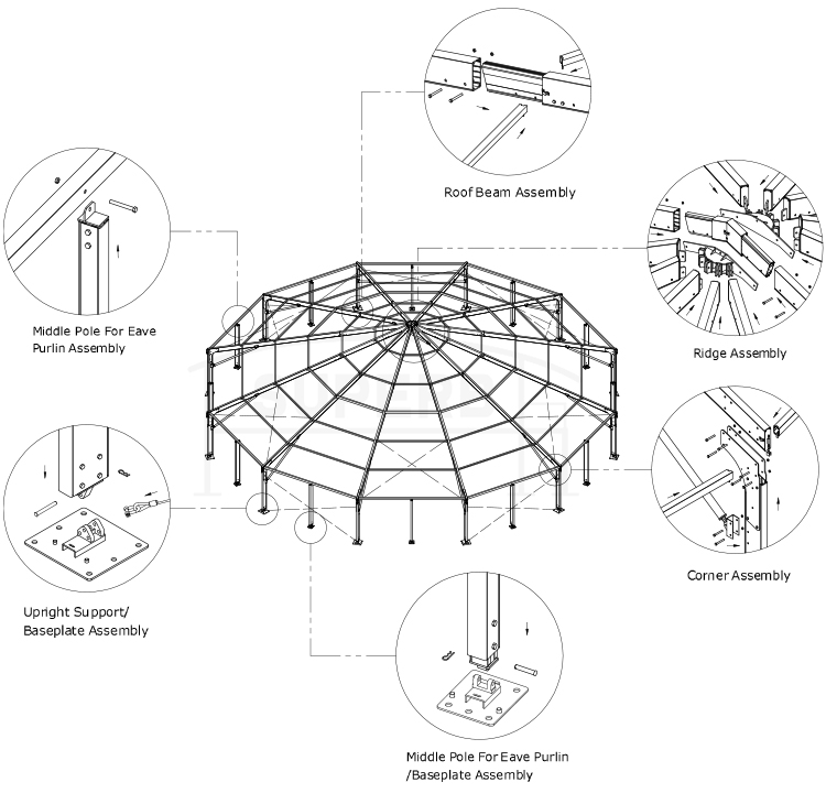 Multi-sided Tent for Exhibition